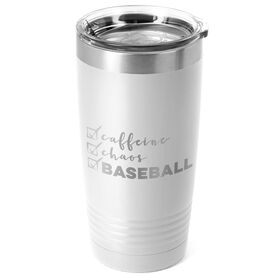 Baseball 20oz. Double Insulated Tumbler - Caffeine, Chaos and Baseball