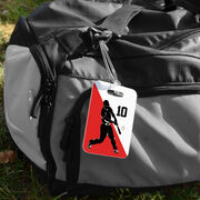 Baseball Bag/Luggage Tag - Personalized Baseball Player Silhouette Guy