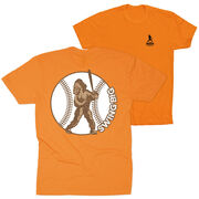 Baseball Short Sleeve T-Shirt - Baseball Bigfoot (Back Design)
