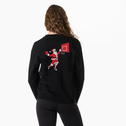 Basketball Crewneck Sweatshirt - Slam Dunk Santa (Back Design)