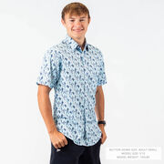 Baseball Performance Short Sleeve Button Down Shirt - Batter Up