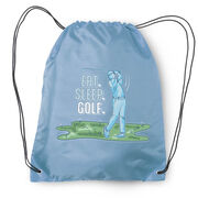 Golf Drawstring Backpack - Eat. Sleep. Golf