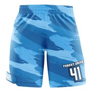 Custom Team Shorts - Hockey Brush Stroke