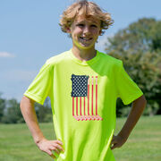 Hockey Short Sleeve Performance Tee - American Flag