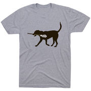 Guys Lacrosse Short Sleeve T-Shirt - Max The Lax Dog