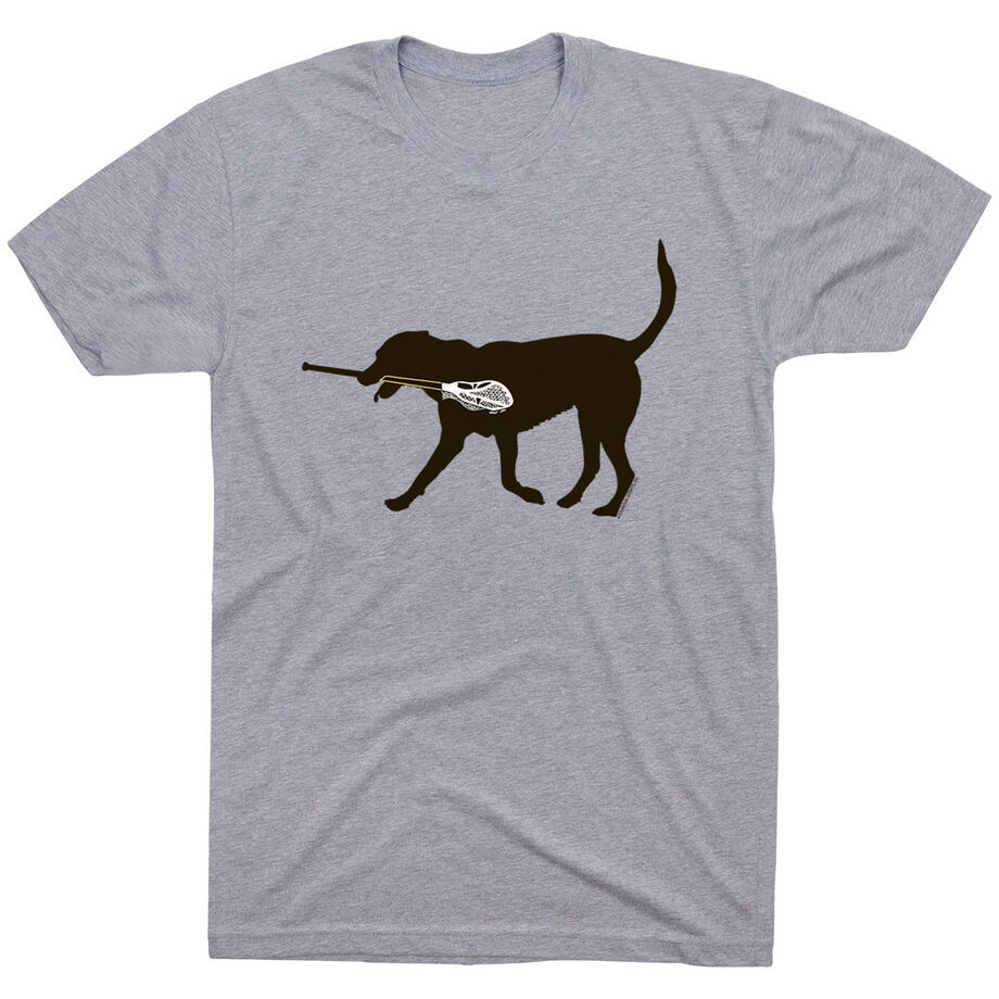 Guys Lacrosse Short Sleeve T-Shirt - Max The Lax Dog