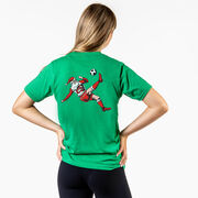 Soccer Short Sleeve T-Shirt - Soccer Santa (Back Design)