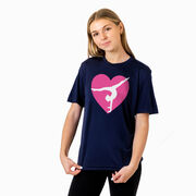 Gymnastics Short Sleeve Performance Tee - Gymnast Heart