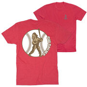 Baseball Short Sleeve T-Shirt - Baseball Bigfoot (Back Design)