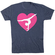 Gymnastics Short Sleeve T-Shirt - Gymnast Heart