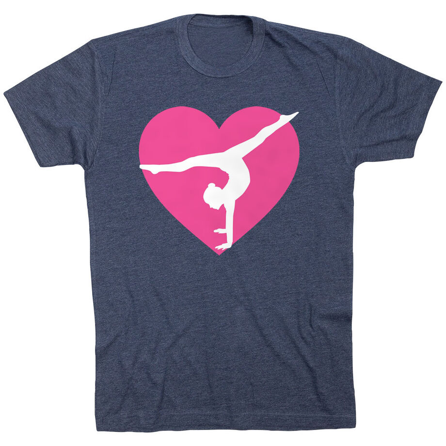 Gymnastics Short Sleeve T-Shirt - Gymnast Heart