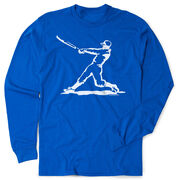 Baseball Tshirt Long Sleeve - Baseball Player 