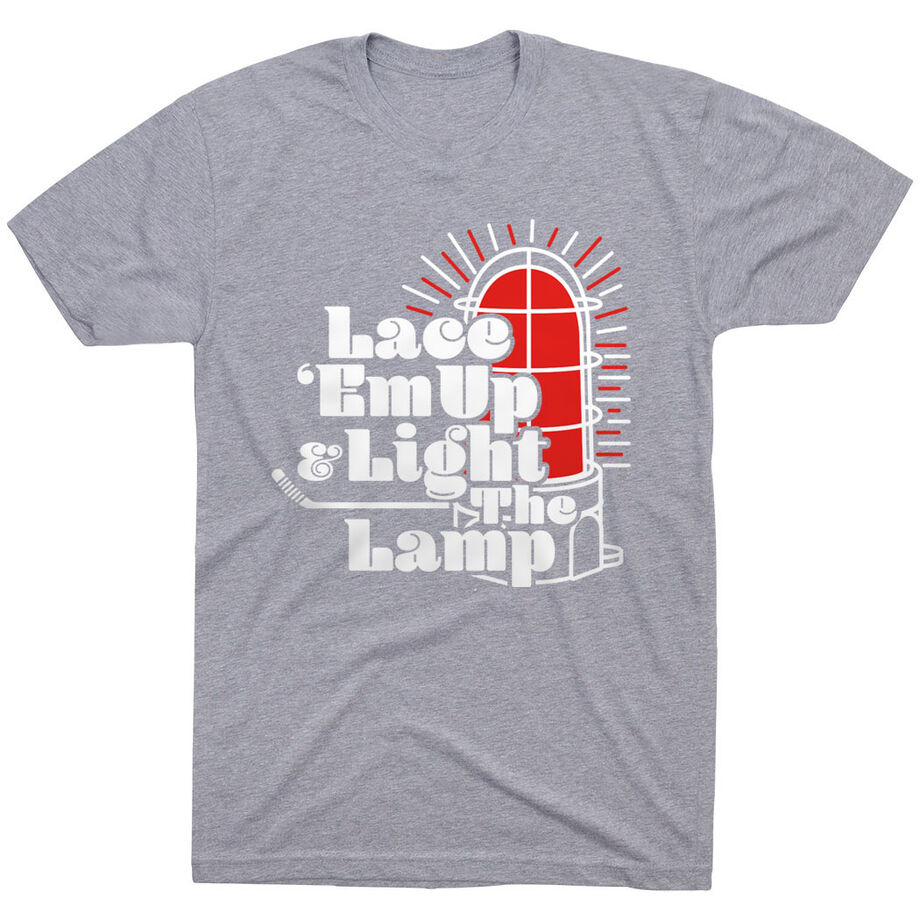 Hockey Short Sleeve T-Shirt - Lace 'Em Up And Light The Lamp