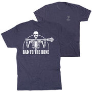 Guys Lacrosse T-Shirt Short Sleeve - Bad To The Bone (Back Design)