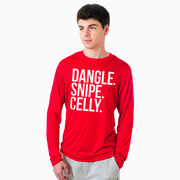 Hockey Long Sleeve Performance Tee - Dangle Snipe Celly Words