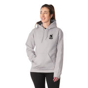 Hockey Hooded Sweatshirt - The Cold Never Bothered Me Anyway #HockeyMom (Back Design)