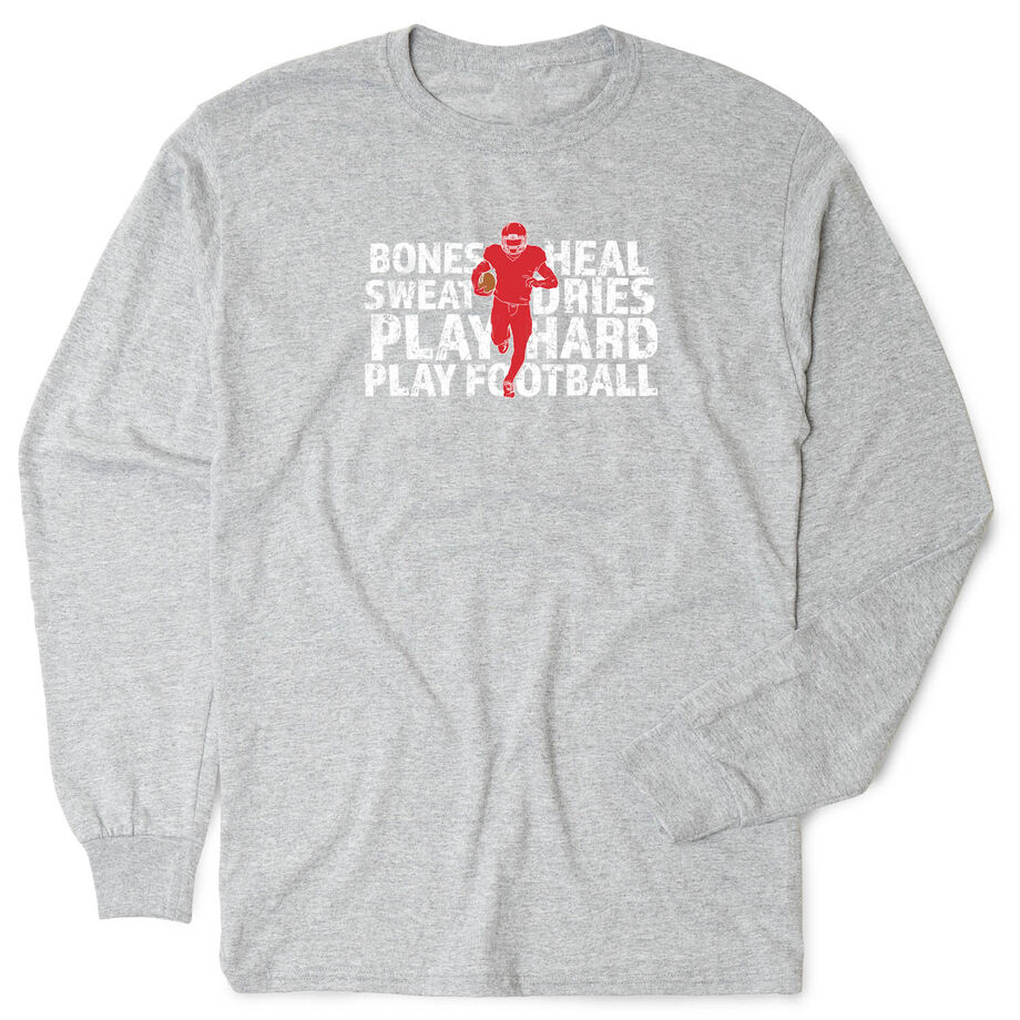 Football Tshirt Long Sleeve - Bones Saying