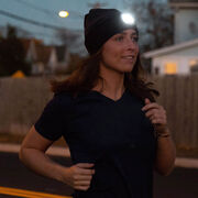 Running LED Lighted Performance Beanie - Midnight