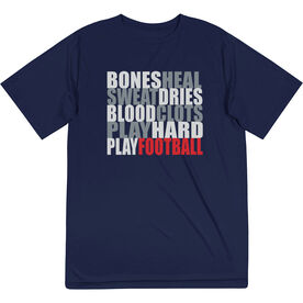 Football Short Sleeve Performance Tee - Bones Saying