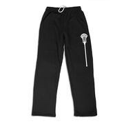 Guys Lacrosse Fleece Sweatpants - Large Stick