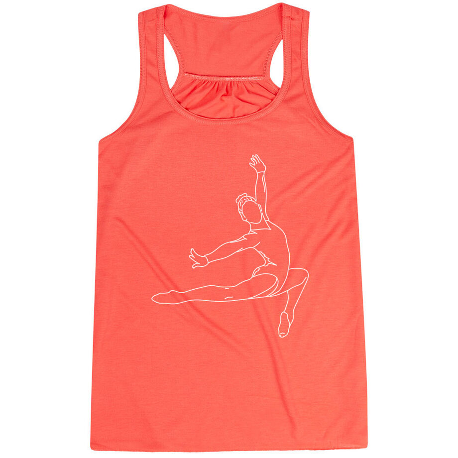 Gymnastics Flowy Racerback Tank Top - Gymnast Sketch