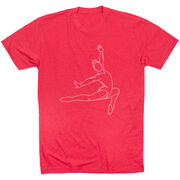 Gymnastics Short Sleeve T-Shirt - Gymnast Sketch