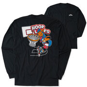 Basketball Tshirt Long Sleeve - Hoop Loops (Back Design)