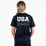 Hockey Short Sleeve T-Shirt - USA (Back Design)