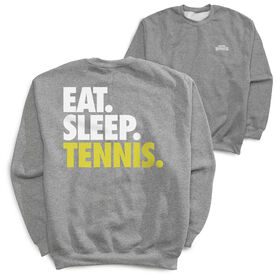 Tennis Crewneck Sweatshirt - Eat Sleep Tennis (Bold) (Back Design)