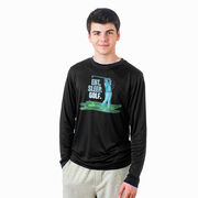 Golf Long Sleeve Performance Tee - Eat. Sleep. Golf