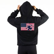 Hockey Hooded Sweatshirt - Patriotic Hockey (Back Design)