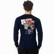 Basketball Tshirt Long Sleeve - Hoop Loops (Back Design)