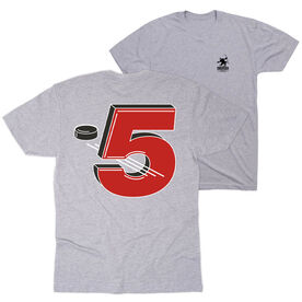 Hockey Short Sleeve T-Shirt - 5 Hole (Back Design)