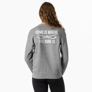 Hockey Crewneck Sweatshirt - Home Is Where The Rink Is (Back Design)