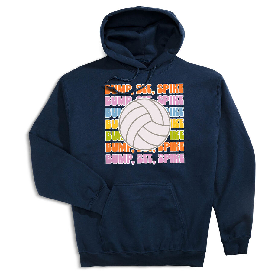 Volleyball Hooded Sweatshirt - Bump, Set, Spike