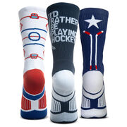 Hockey Woven Mid-Calf Sock Set - Rinkside