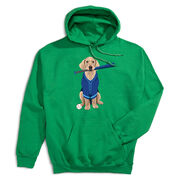 Baseball Hooded Sweatshirt - Dinger the Baseball Dog