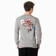 Basketball Tshirt Long Sleeve - Hoop Loops (Back Design)