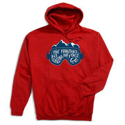 Skiing Hooded Sweatshirt - The Mountains Are Calling