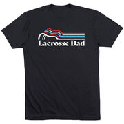 Guys Lacrosse T-Shirt Short Sleeve - Lacrosse Dad Sticks [Black/Adult Small] - SS