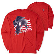 Hockey Tshirt Long Sleeve - Hockey Eagle (Back Design) 