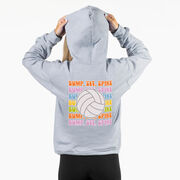 Volleyball Hooded Sweatshirt - Bump, Set, Spike (Back Design)