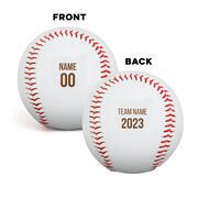 Engraved Baseball Front/Back - Player and Team Information