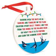 Gymnastics Round Ceramic Ornament - Jingle All the Way