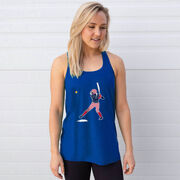 Softball Flowy Racerback Tank Top - Softball Star