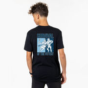 Guys Lacrosse Short Sleeve T-Shirt - Survival of the Fittest (Back Design)