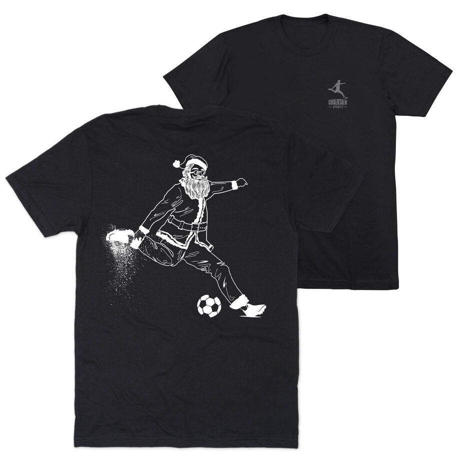 Soccer Short Sleeve T-Shirt - Santa Player (Back Design)