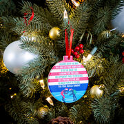 Wrestling Round Ceramic Ornament - Jingle All the Way