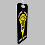 Guys Lacrosse Bag/Luggage Tag - Custom Number Stick Head