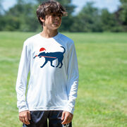 Hockey Long Sleeve Performance Tee - Christmas Dog